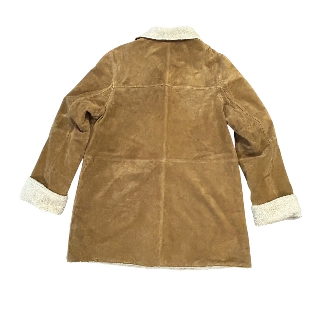 Vintage Bernardo Suede Leather Shearling 70s Jacket Penny Lane Western Ranch - Picture 4 of 13